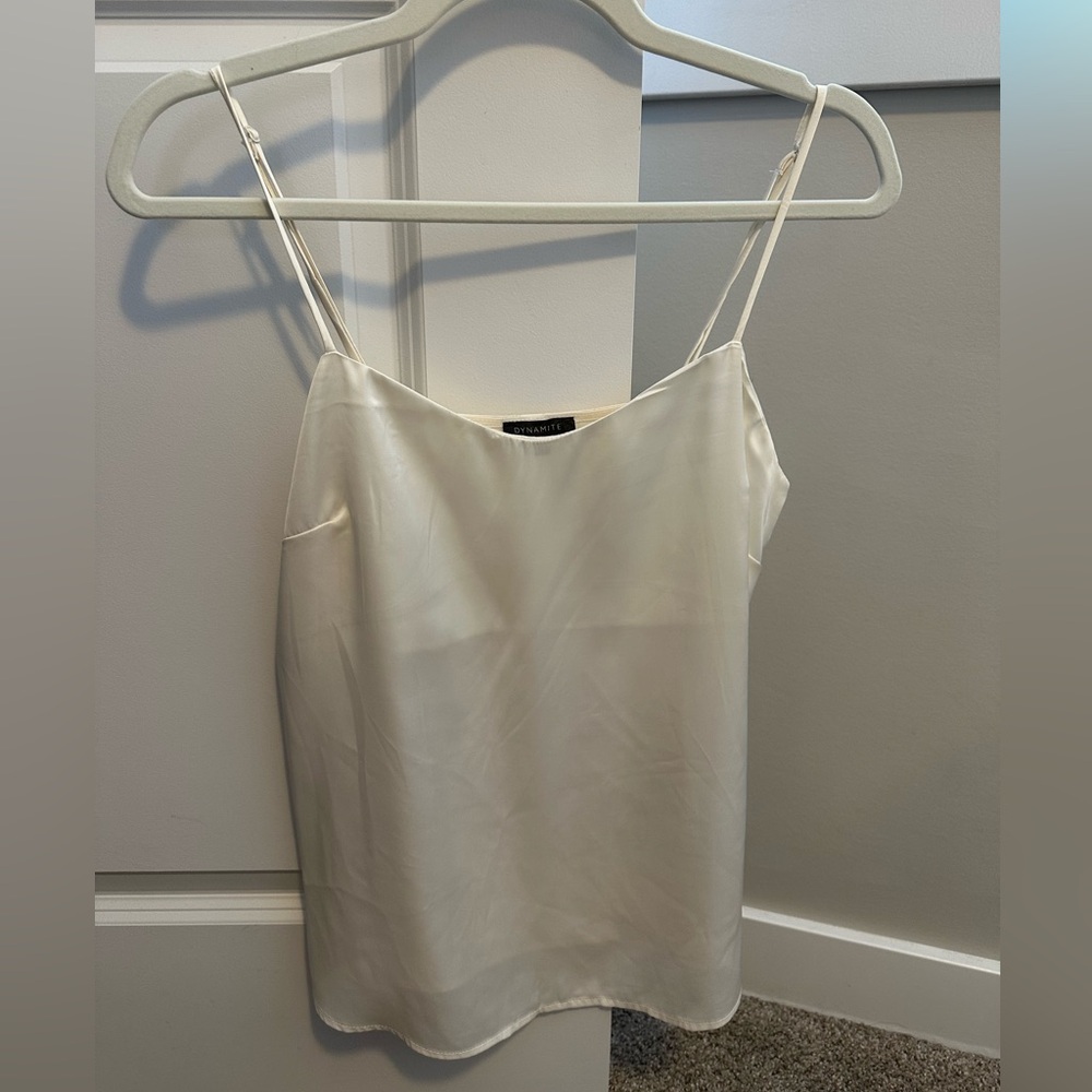 Dynamite Flowy Tank Top | White